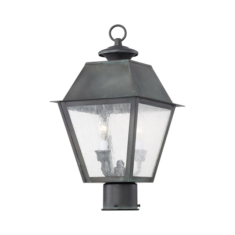 Tête de lanterne câblée à 1 lumière H 17,5 po Fraida, Gris anthracite