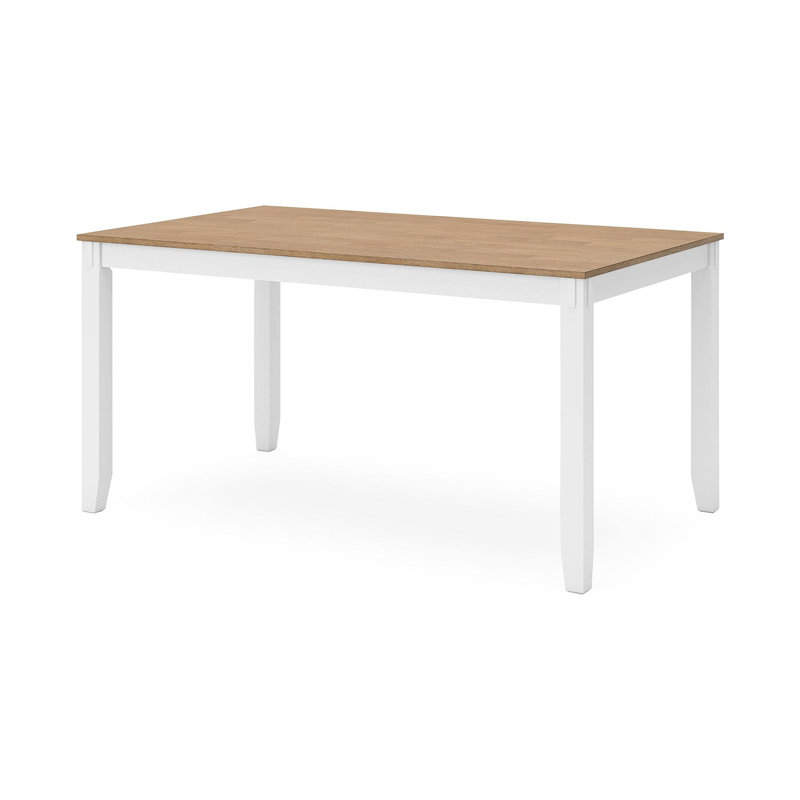 60.4" W 6-PC DINING SET, WHITE+LIGHT BROWN