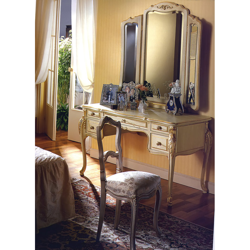 Commode traditionnelle arquée Miroir