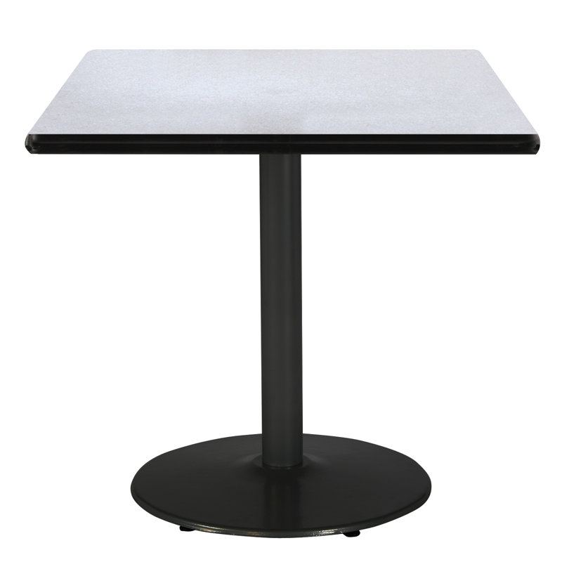 Mode Square Breakroom Dining Table, Black, Gray Nebula, 29" H x 30" L x 30" W