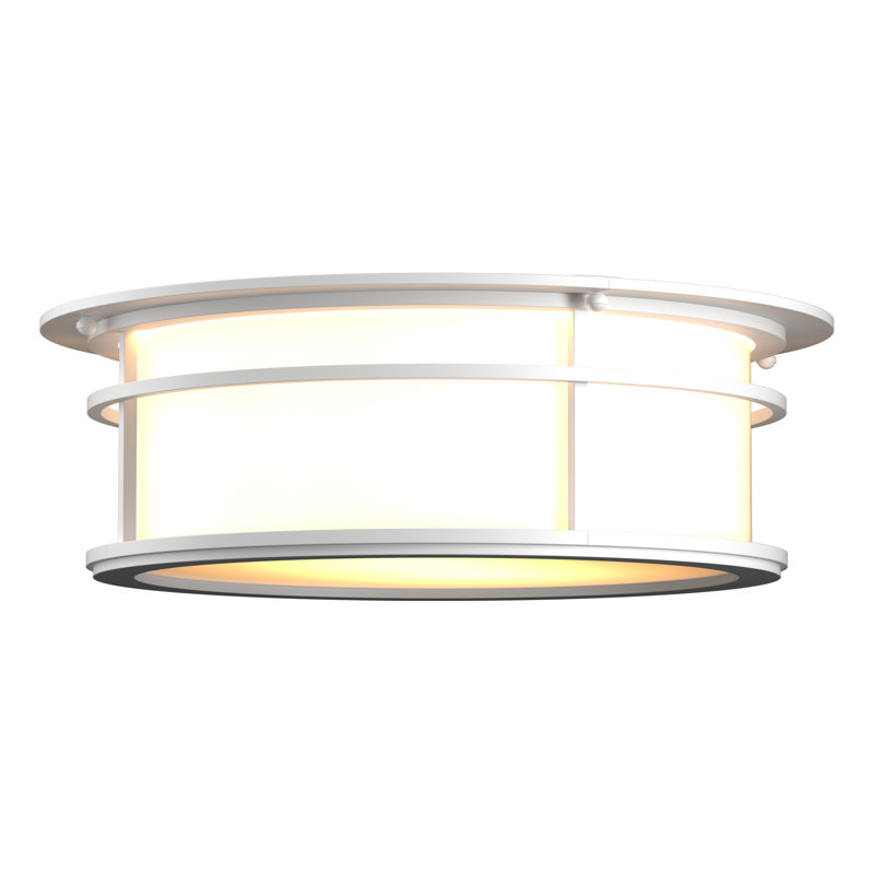 Province 2 - Bulb Outdoor Flush Mount, Coastal Bronze, Opal