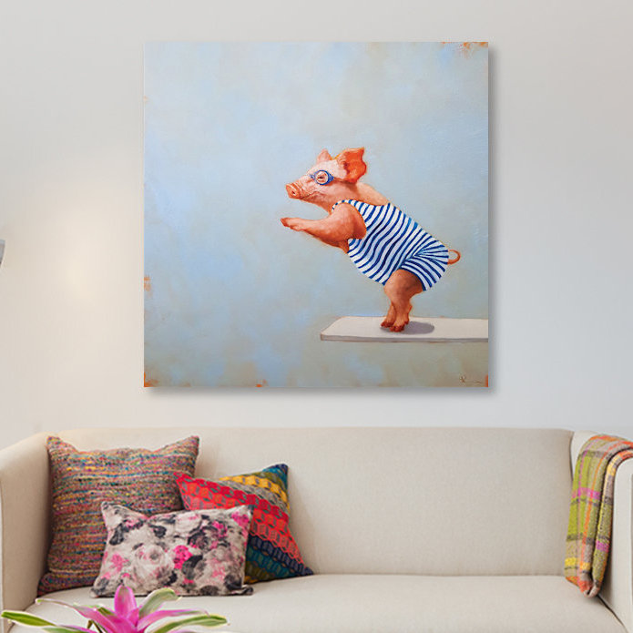 « the plongée », reproduction sur toile, H 12 po x l 12 po x P 0,75 po, Toile tendue, Pas de tapis