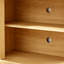 Meuble télé de 64 po en forme de vague, buffet d'angle arrondi, armoire de rangement, buffet