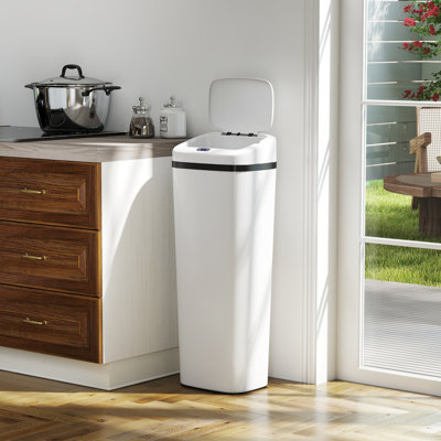 HOMCOM 50L Sensor Bin Automatic Touchless Slim Kitchen Bin