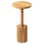  Table ronde Martini à piédestal pour salon et chambre à coucher, brun-1028905369