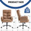 Fauteuil de direction ergonomique en similicuir capitonné avec accoudoirs rembourrés-1281322453