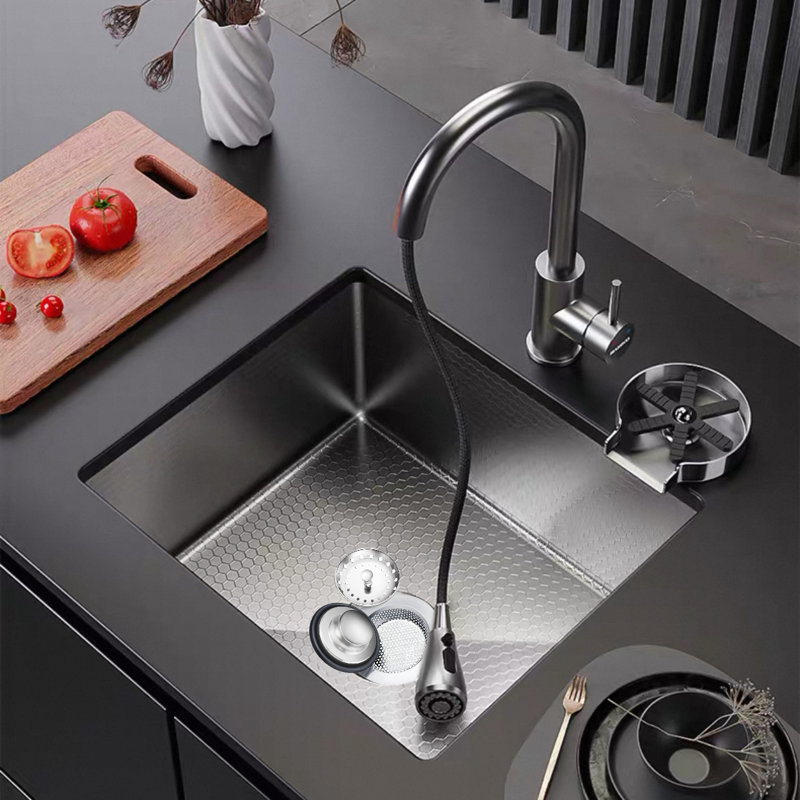 Ensemble de 6 crépines d'évier en acier inoxydable, bouchon d'évier de cuisine anti-colmatage avec filtre de vidange, compatible avec les broyeurs à déchets, accessoires d'évier de cuisine antirouille