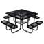 Table de pique-nique carrée de 117 cm (46 po), vert foncé texturé-1914942930-1914942937