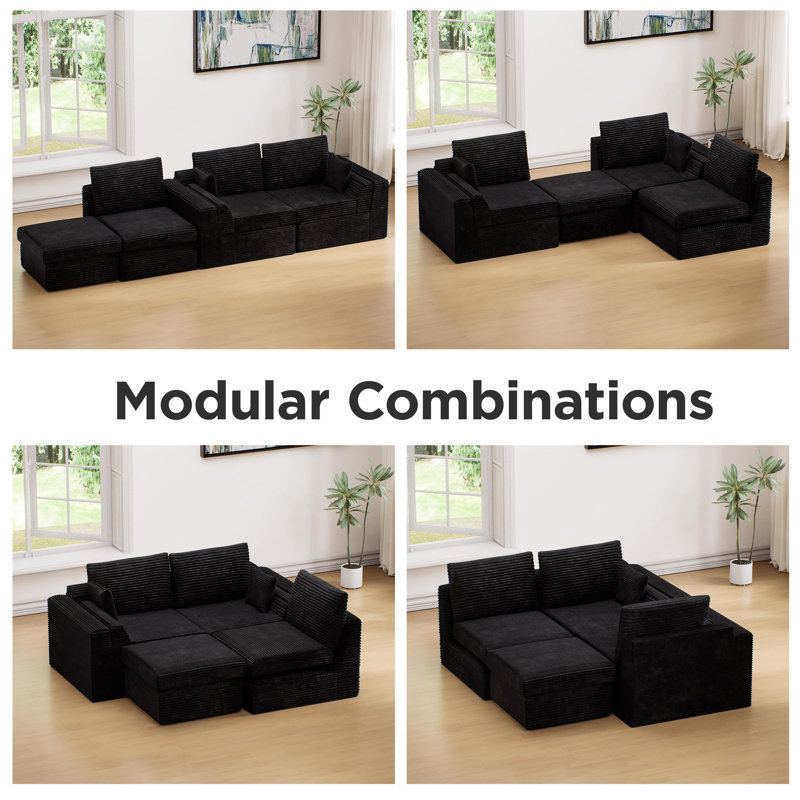 106.6" Modular Sectional Sofa With Chaise