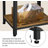 17 Stories Tall End Table, Industrial Side Table With Strong Wooden Shelves, Slim 3-Tier Telephone Table With Metal Frame For Living Room, Small Places - Rustic Brown-792956138