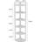 70.87" Tall 6-Tier  White Corner Bookshelf Storage Shelf For Living Room & Office