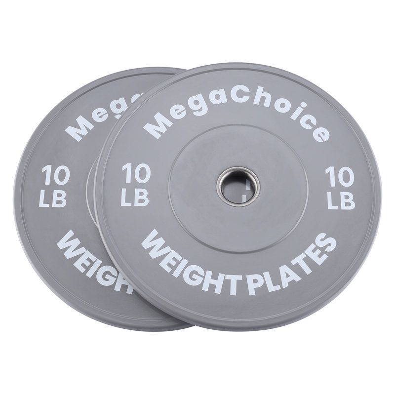 Plaques de poids de pare-chocs en caoutchouc de 2 pouces avec code de couleur, 10 à 55 lb simple / paire / ensemble d'options, plaques à haltères silencieuses absorbant les chocs pour la musculation à domicile et l'entraînement en force