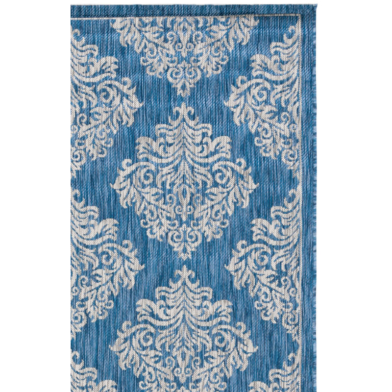 Courtyard Performance Damask Indoor/Outdoor Area Rug, Rectangle 6'7" x 9'6"