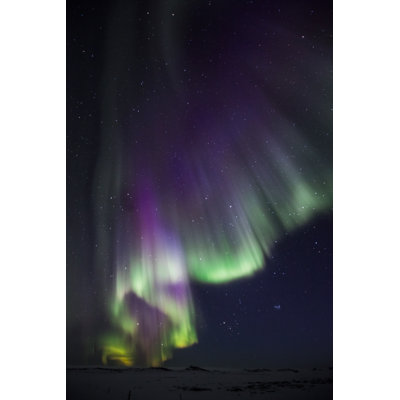 Iceland Aurora Borealis 1 Piece Wrapped Canvas Wall Art
