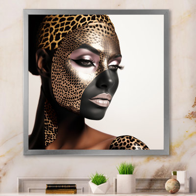 Bohemain Model with Leopard Pattern - Print