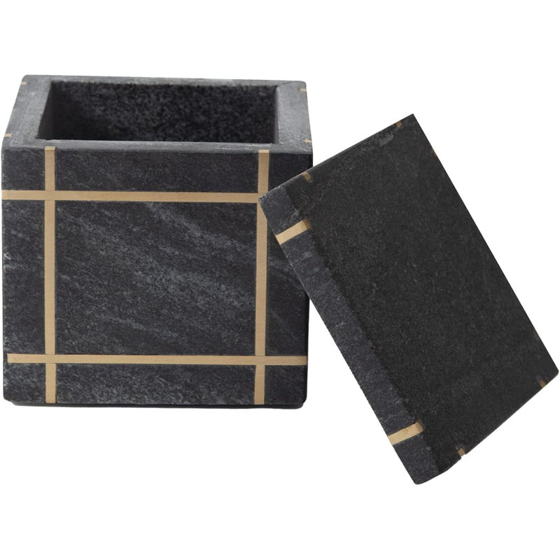Phillicia Marble Bathroom Storage Container