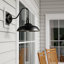 Lanterne murale d'extérieur noire avec or H 10,26 po