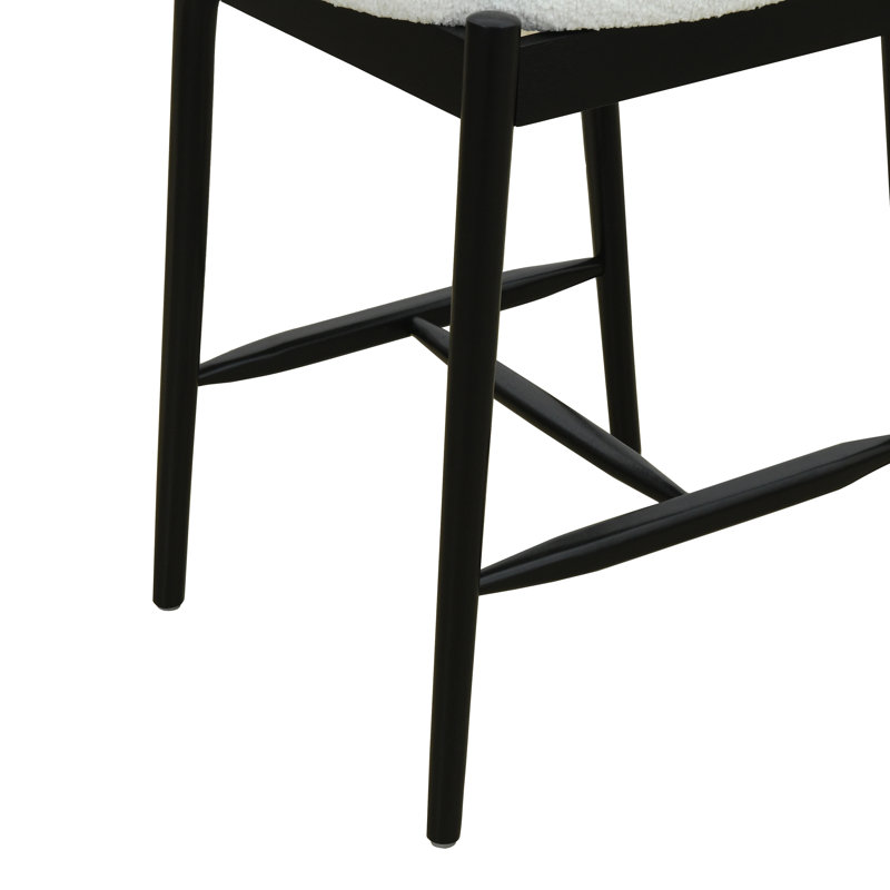 Ensemble de 2 tabourets de comptoir Mid-Century modernes, Black