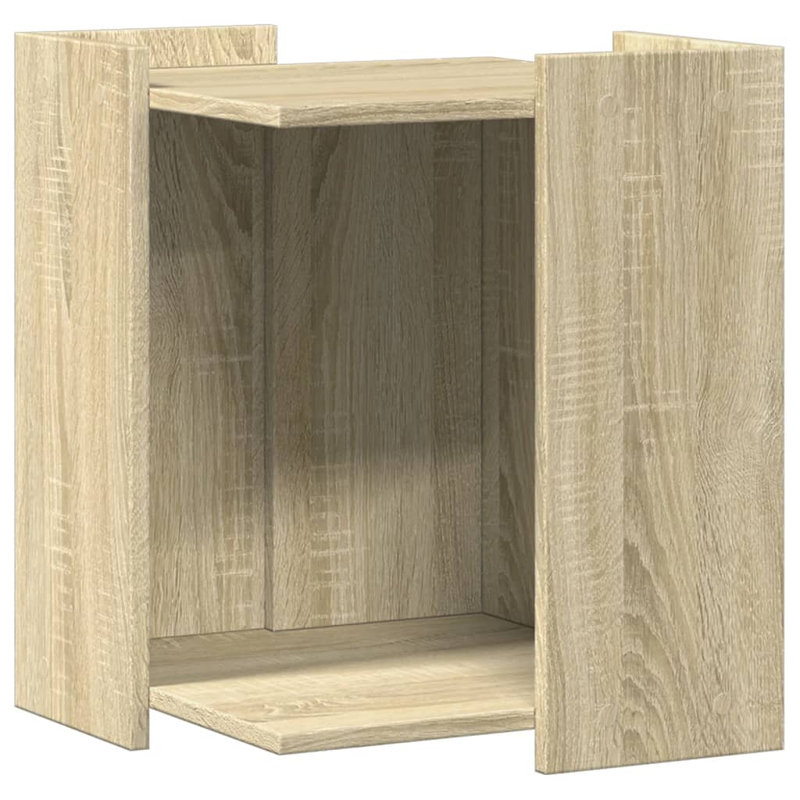 Engineered Wood Litter Box Enclosure, Sonoma Oak, 51cm H x 42cm W x 42cm D