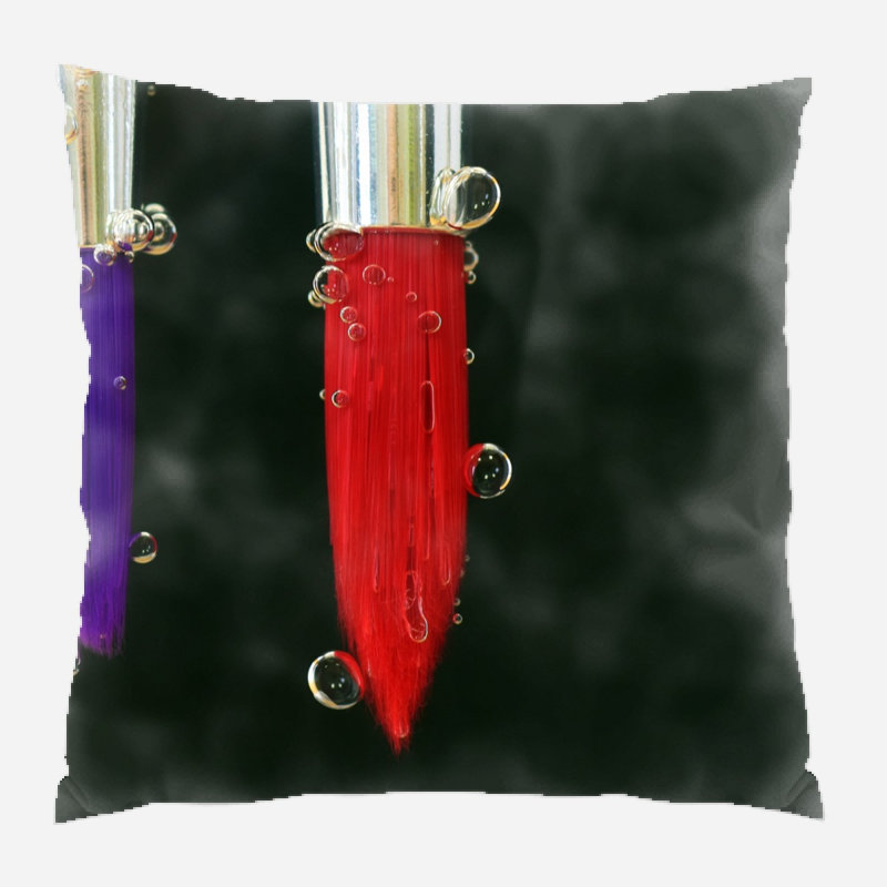 Coussin décoratif brosse Tannen, Microsuède, Intérieur