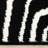 Florence Zebra Striped Blocked Black White Area Rug-1632307053
