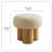 W8017-1 Mushroom Stool, Grieg Plush Cushion, Wooden Barrel PVC Pipe, Walnut Finish-1007307564-1007307561