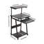 Black Height Adjustable Mobile Computer Desk