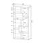 Geometric, Cappuccino 10-Shelf Bookcase, And Particle Board, Scratch- Finish, Tip-Over Restraint Construction,