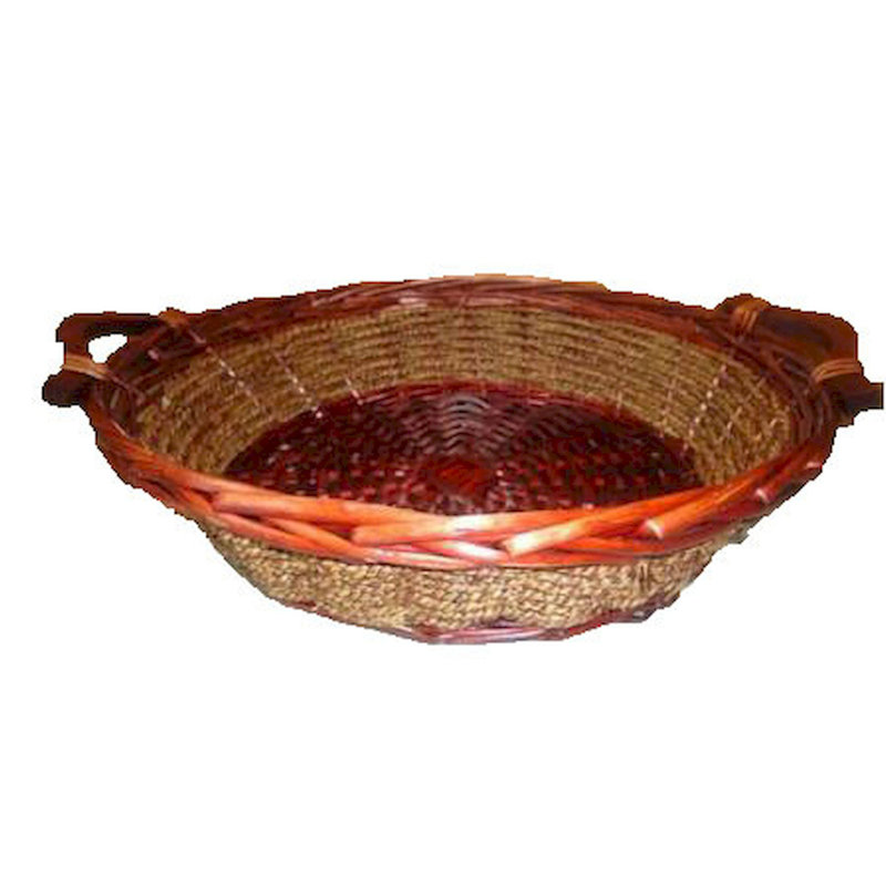 Panier à mèche rond willow et herbe