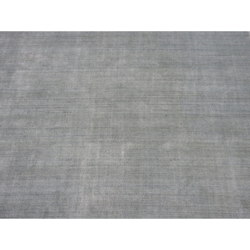 Tapis vert clair en soie 6X9