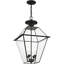 Luminaire suspendu de style lanterne pour chaîne d'extérieur 15 po 4 lumières + abat-jour en verre biseauté transparent [Titre]-101230731