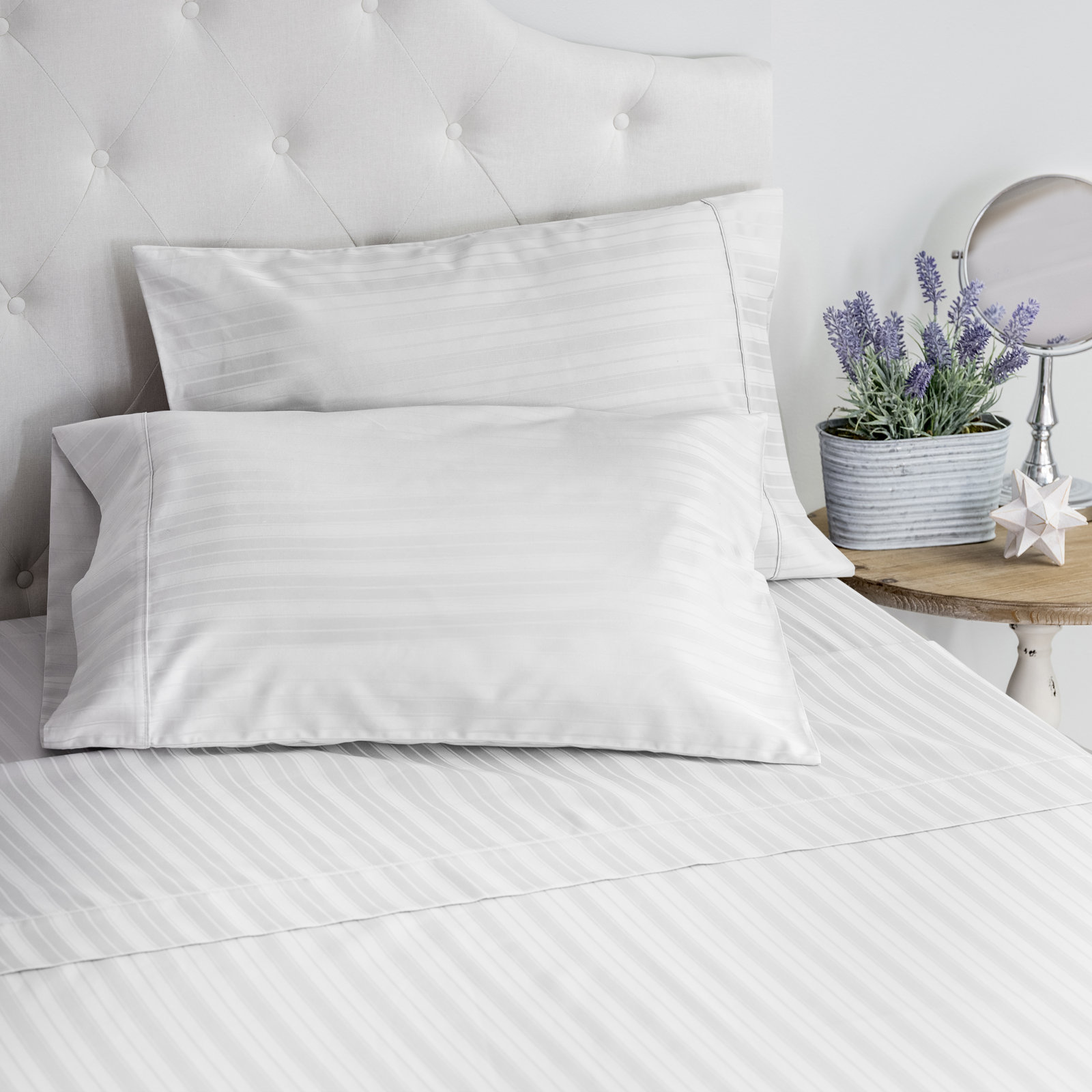 Zander Cotton Sheet Set, Queen, White