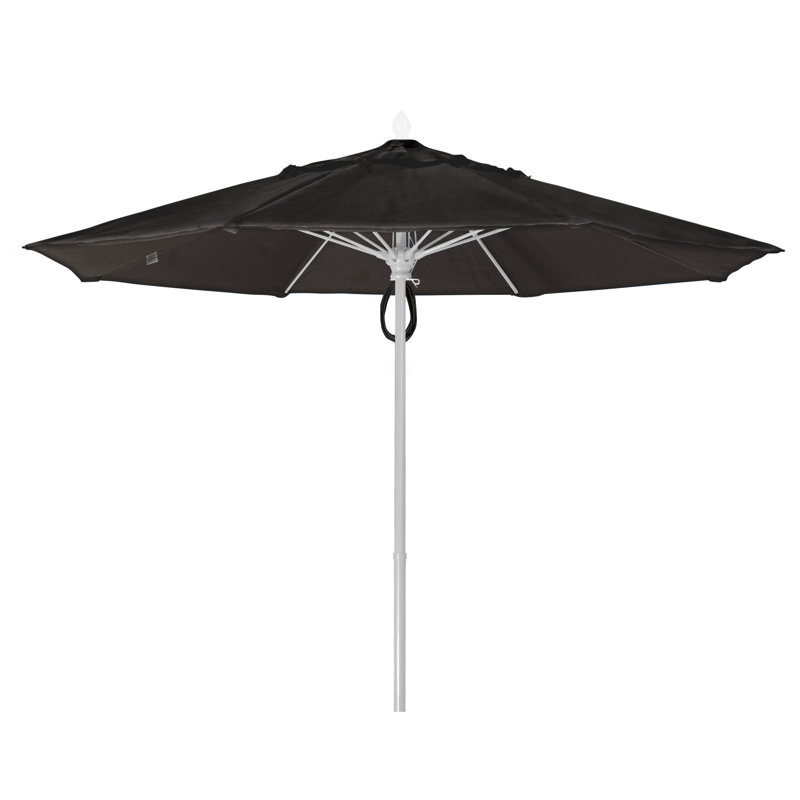 Parasol de marché 11 'Prestige, Blanc, Sunbrella® - noir