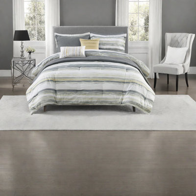 Premium Comforter Quilt Bedding Sets, Polyester Yellow, Serene Style For Home