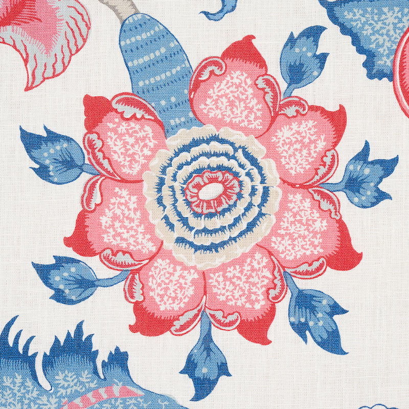 Arborvitae Fabric, Rose/Delft