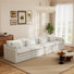 Canapé modulaire 4 pièces avec coussin double couche