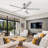 Stylish 52" Indoor Brushed Nickel Downrod Mount Ceiling Fan With LED Light,Reversible Motor and Remote Control-283176750-283176745-283176751