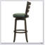 Chaise de bar pivotante en bois vert Fenster Hunter, combinant élégance classique et sièges confortables