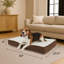 Lit pour chien orthopédique en mousse à mémoire de forme 2 couches PETMAker - 30 x 20,5 lit pour chien de taille moyenne, brun-20768938-20782102