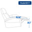 Fauteuil inclinable électrique pivotant et berçant Leatheraire avec support lombaire, degré de pivotement maximal 270 °, mécanisme de mouvement robuste avec ports USB et Type-C