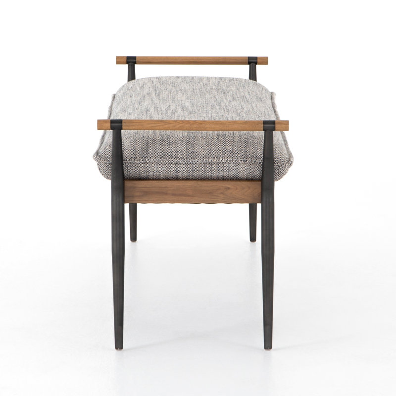 Charlotte Upholstered Bench, Thames Raven