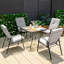 Fauteuil de patio empilable avec coussin Baugus
