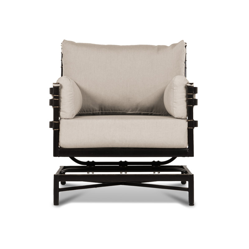Lancaster Outdoor Ottoman, Cast Ash Sunbrella® Plainweave