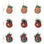 8cm Fabric Trees & Wreaths Ball Ornament