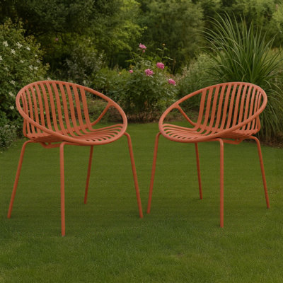 Ensemble de chaises de salle à manger empilables Modern (ensemble de 2)