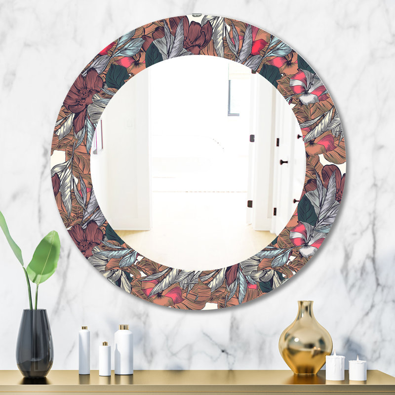 Mirror, 31.5" H x 23.7" W, Floral 1
