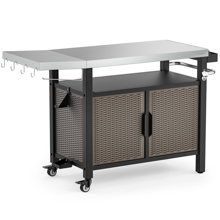 Marjon Portable Dining Cart Table