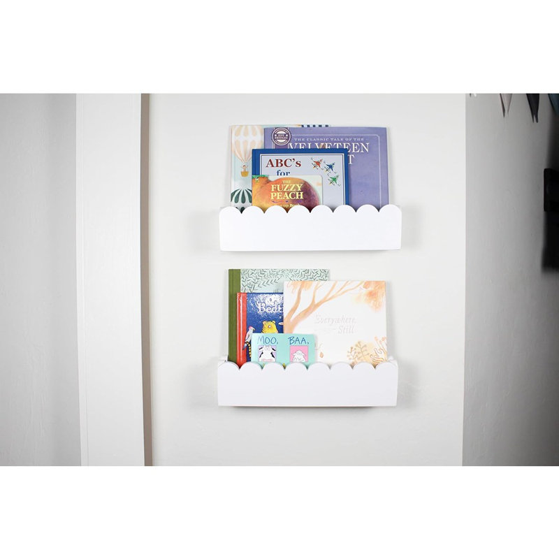 Ensemble de 2 étagères murales blanches pour lit de bébé