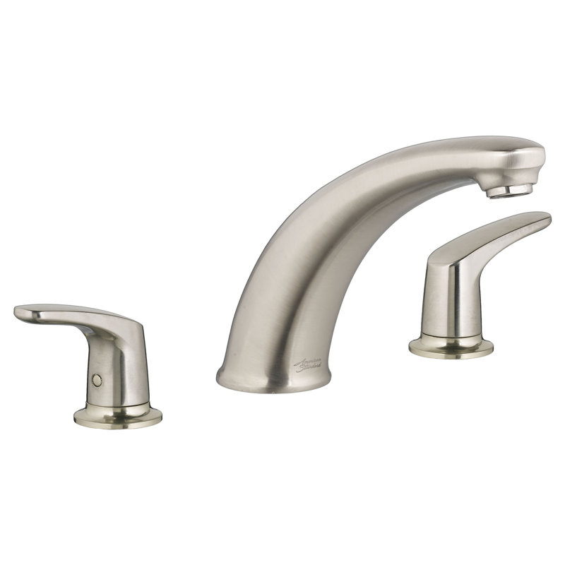 Garniture de robinet de baignoire romaine à fixation sur plateau à poignées doubles Colony Pro, Nickel brossé