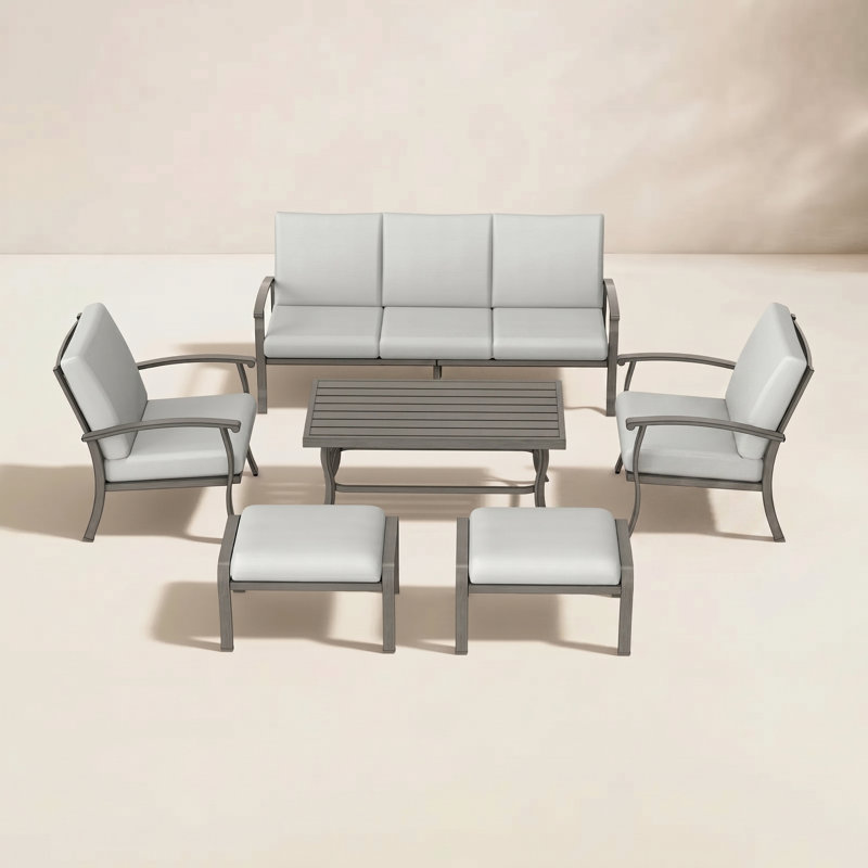 Leigh 5 - Person Patio Conversation Set with Cushions